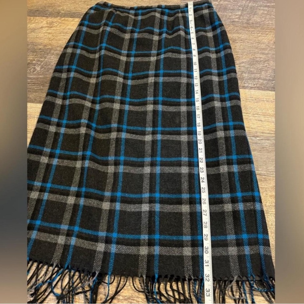 Sag Harbor Blue and Gray Plaid Pencil Skirt - Picture 5 of 8